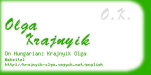 olga krajnyik business card